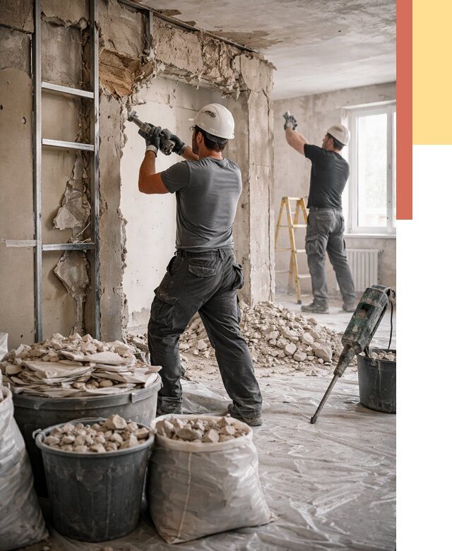 Демонтажные работы в Красном Сулине от 2756 руб. — услуги и цена под ключ | ОТДЕЛОЧНИК-Крл