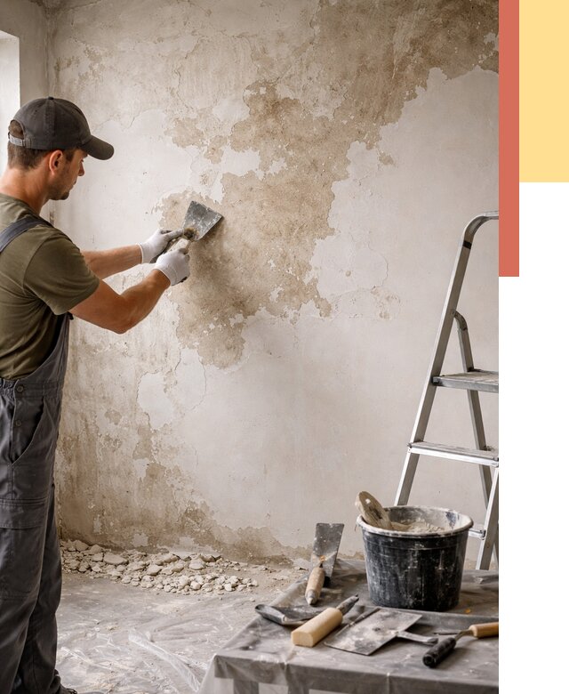 Снятие старой шпаклевки в Красном Сулине от 1888 руб. — быстро и недорого | ОТДЕЛОЧНИК-Крл