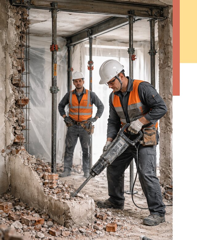 Снос несущих стен в Красном Сулине от 10461 руб. — демонтаж несущей стены под ключ | ОТДЕЛОЧНИК-Крл