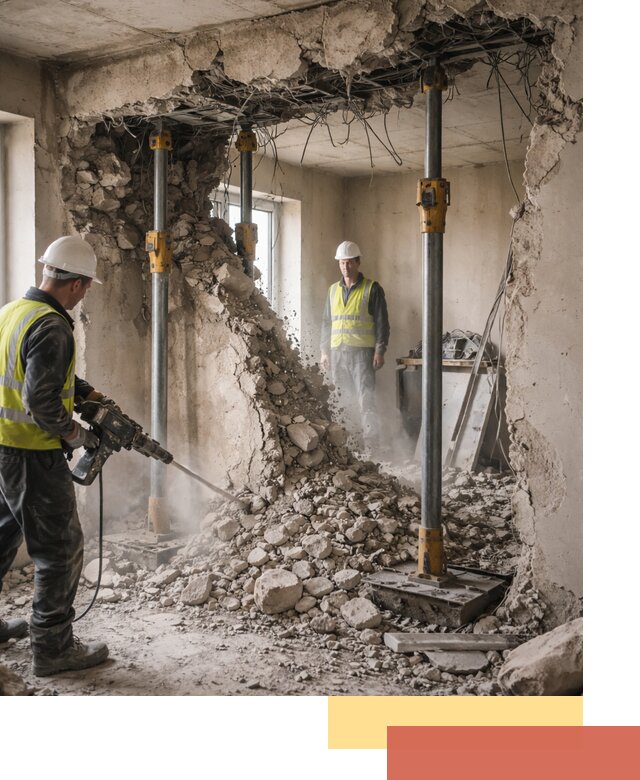 Снос несущих стен в Красном Сулине с гарантией безопасности и качества