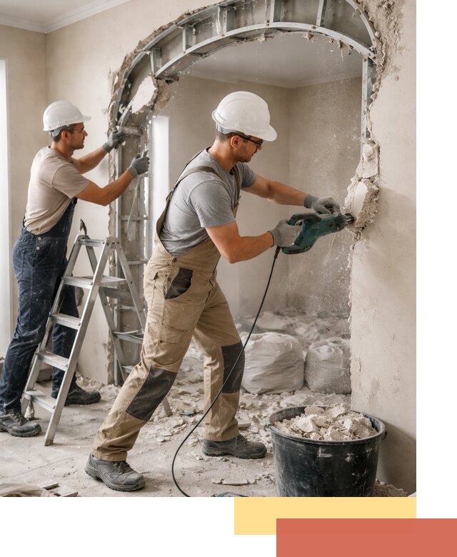 Демонтаж гипсокартонной арки в Красном Сулине быстро и аккуратно