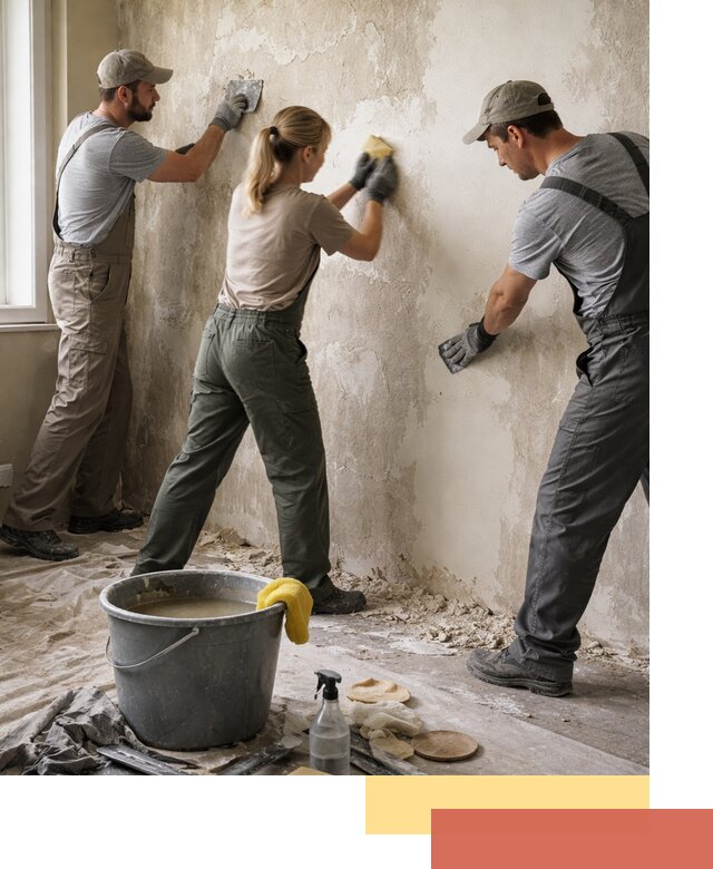 Очистка стен от клея и грунтовки в Красном Сулине качественно и быстро