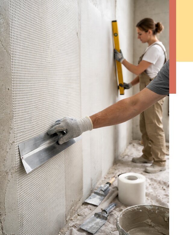 Армирование стен стеклосеткой в Красном Сулине от 3266 руб. под ключ | ОТДЕЛОЧНИК-Крл