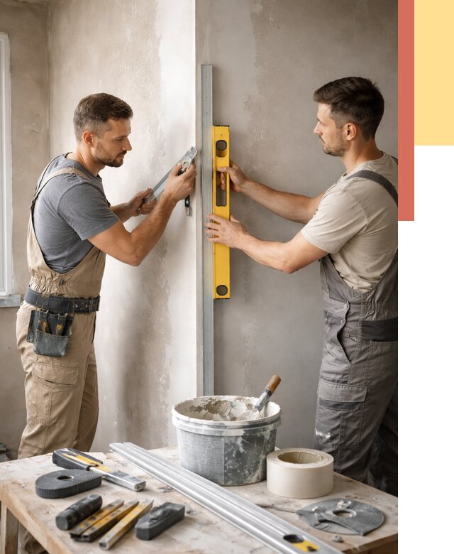 Выведение углов стен в Красном Сулине от 1888 руб. быстро и недорого | ОТДЕЛОЧНИК-Крл