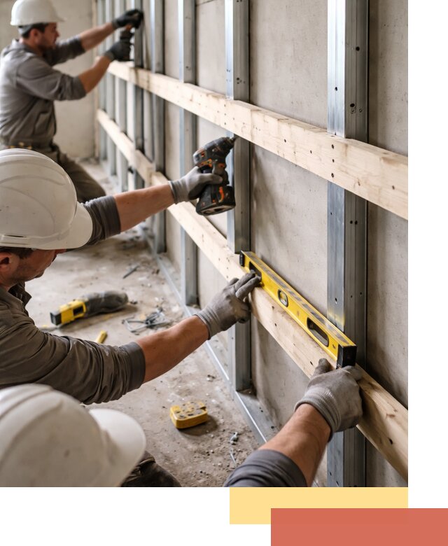 Устройство обрешетки под панели в Красном Сулине