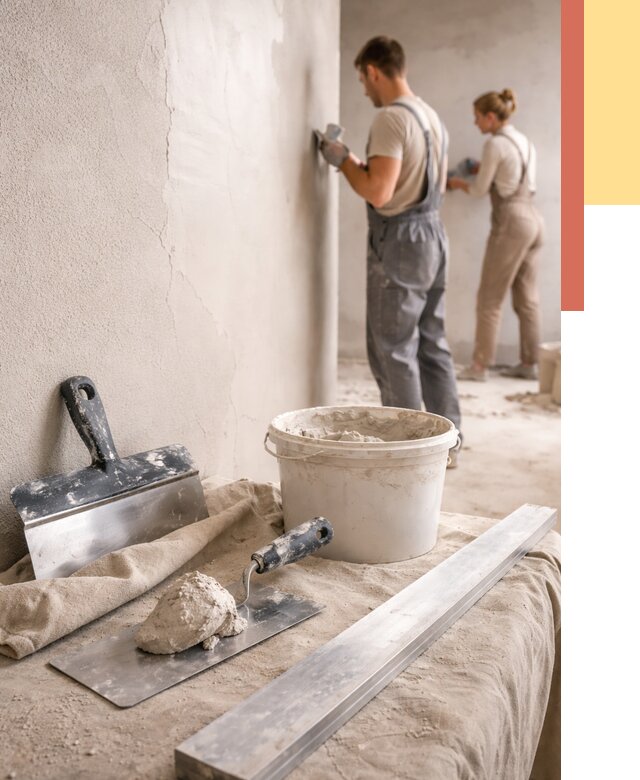 Штукатурка стен гипсовая в Красном Сулине от 4593 руб/м2 — быстро и недорого | ОТДЕЛОЧНИК-Крл