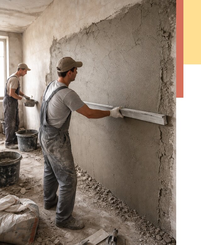 Цементная штукатурка стен в Красном Сулине от 4593 руб/м2 — быстро и недорого | ОТДЕЛОЧНИК-Крл