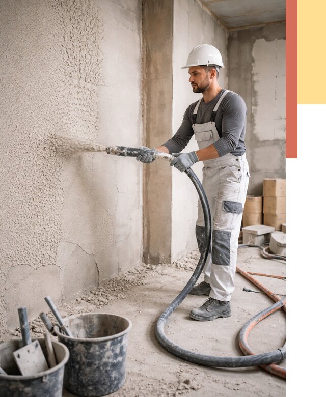 Машинная штукатурка стен в Красном Сулине под ключ от 6634 руб./м2 | ОТДЕЛОЧНИК-Крл