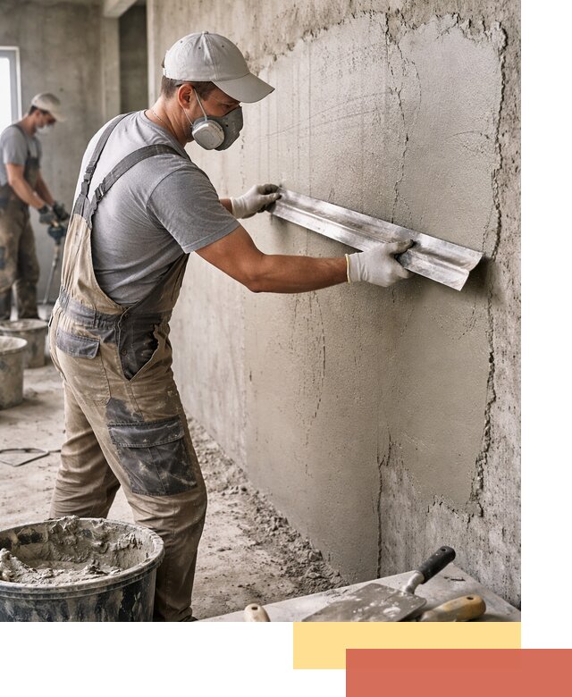 Штукатурка бетонных стен в Красном Сулине качественно и долговечно