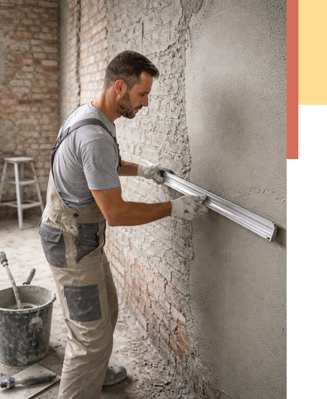 Штукатурка кирпичных стен в Красном Сулине от 4593 руб/м2 — быстро и недорого | ОТДЕЛОЧНИК-Крл