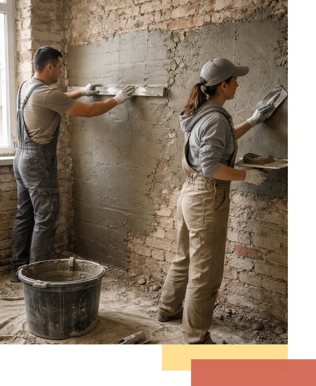 Штукатурка кирпичных стен в Красном Сулине — качественно и надежно