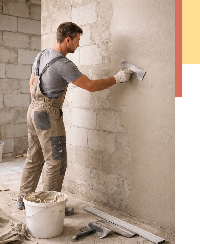 Штукатурка стен из газобетона в Красном Сулине от 2143 руб./м2 — быстро и недорого | ОТДЕЛОЧНИК-Крл