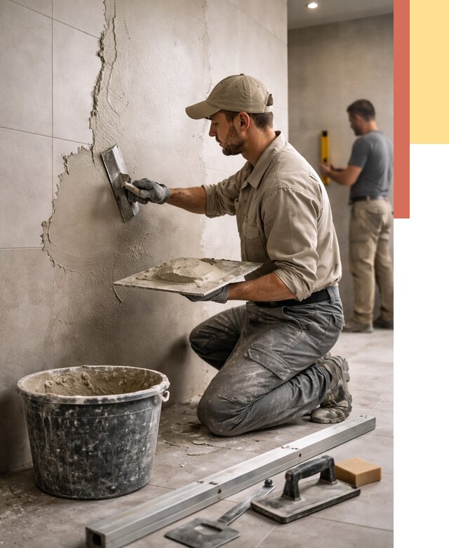 Штукатурка стен в ванной в Красном Сулине от 4593 руб./м² — выравнивание под ключ | ОТДЕЛОЧНИК-Крл