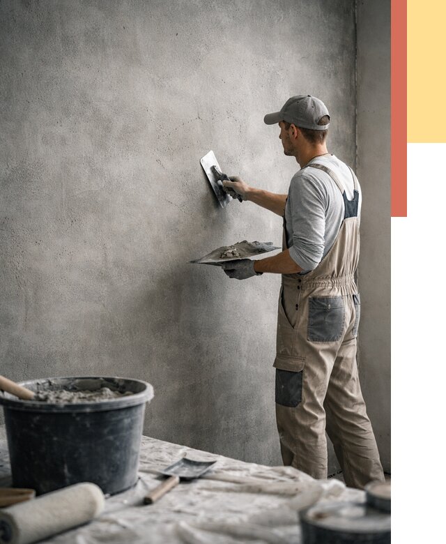 Декоративная штукатурка под бетон в Красном Сулине от 2552 руб./м² — нанесение под ключ | ОТДЕЛОЧНИК-Крл