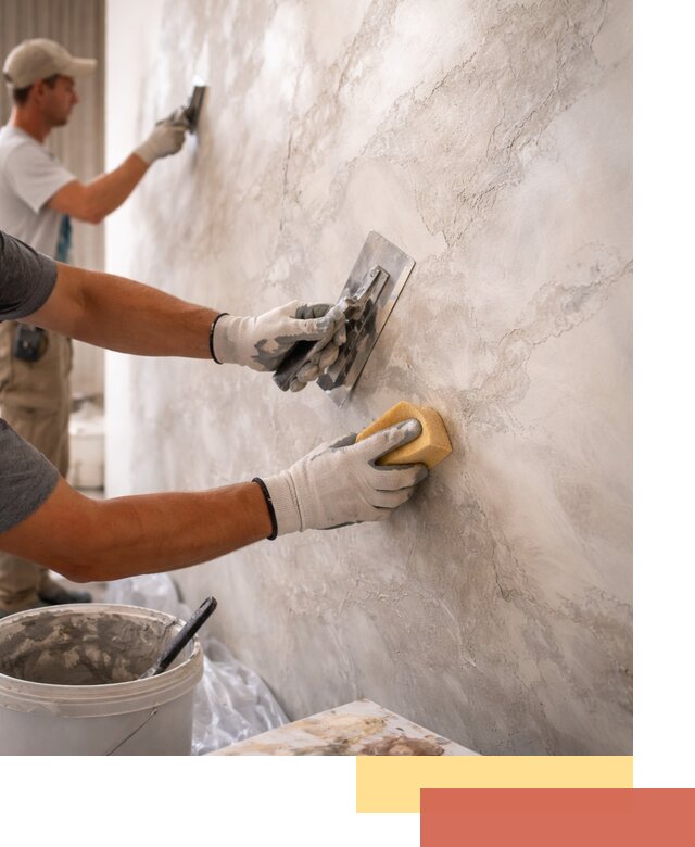 Декоративная штукатурка под мрамор в Красном Сулине для стен и потолков