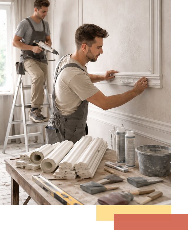 Монтаж лепнины на стены в Красном Сулине профессионально и качественно