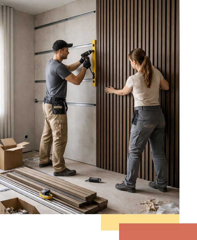 Монтаж реечных панелей на стены в Красном Сулине