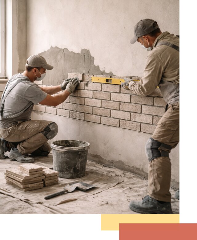 Монтаж декоративного кирпича профессионально в Красном Сулине