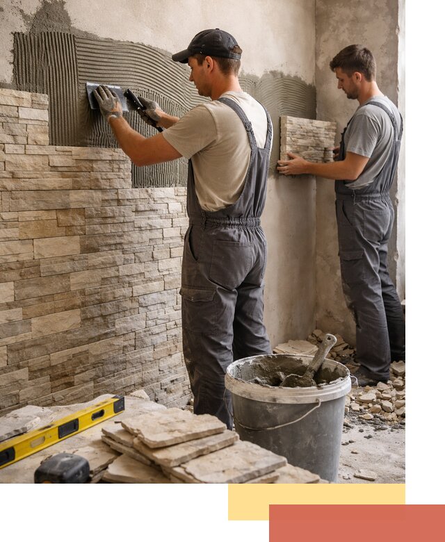 Монтаж искусственного камня в Красном Сулине — облицовка стен и фасадов