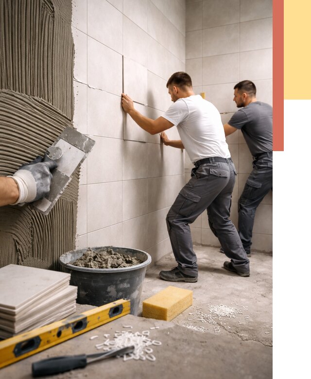 Укладка плитки на стены в Красном Сулине от 868 руб. — качественно и недорого | ОТДЕЛОЧНИК-Крл