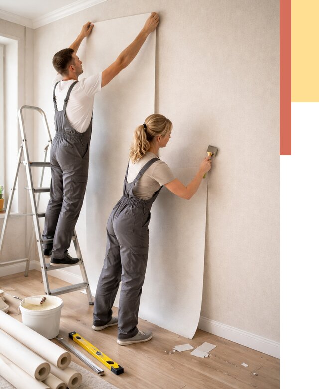 Поклейка флизелиновых обоев в Красном Сулине от 6124 руб. | Быстро и недорого — ОТДЕЛОЧНИК-Крл