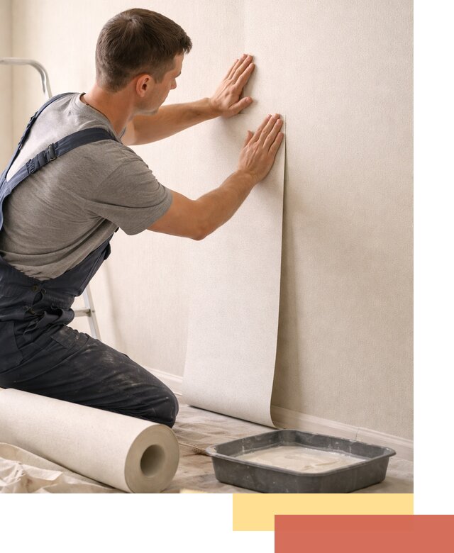 Поклейка флизелиновых обоев в Красном Сулине качественно и быстро