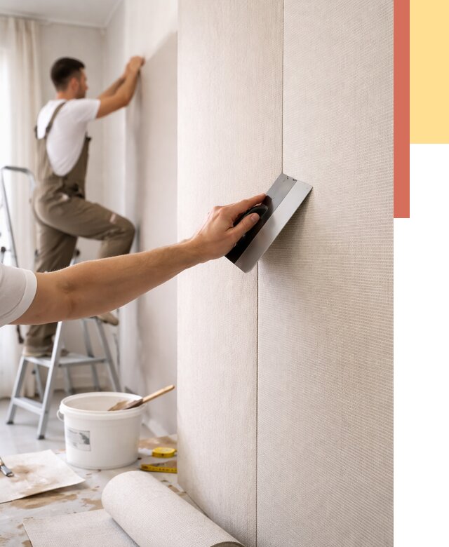 Поклейка текстильных обоев в Красном Сулине от 4593 руб. под ключ | ОТДЕЛОЧНИК-Крл