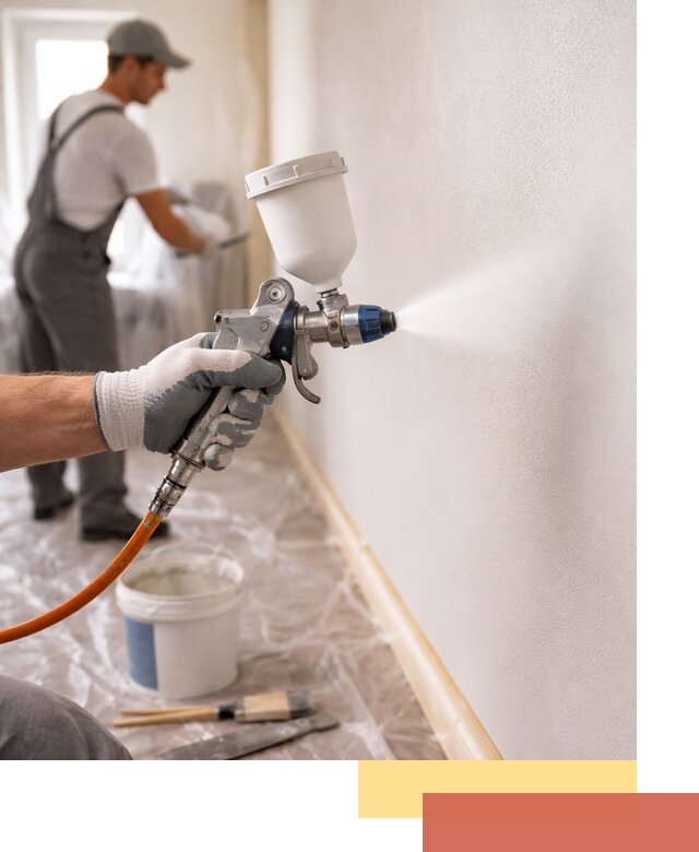 Покраска стен краскопультом в Красном Сулине быстро и качественно