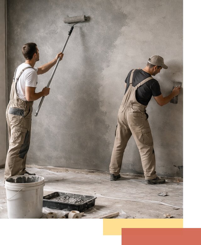 Покраска стен под бетон в Красном Сулине профессионально и недорого