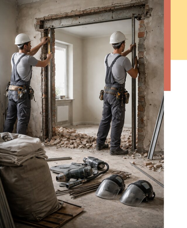 Расширение дверного проема в Красном Сулине от 12758 руб. под ключ | ОТДЕЛОЧНИК-Крл