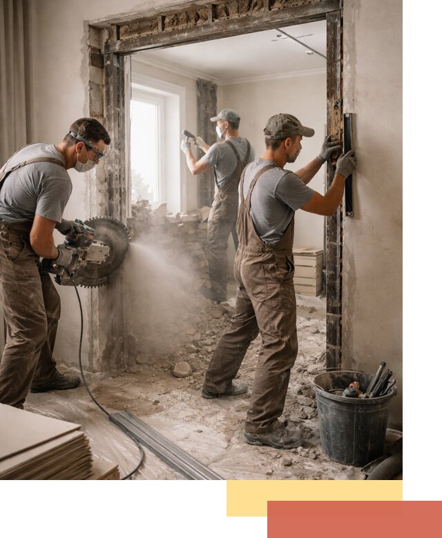 Расширение дверного проема под установку новой двери в Красном Сулине