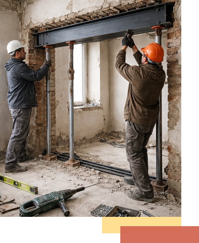 Усиление проема в стене в Красном Сулине для расширения и безопасности