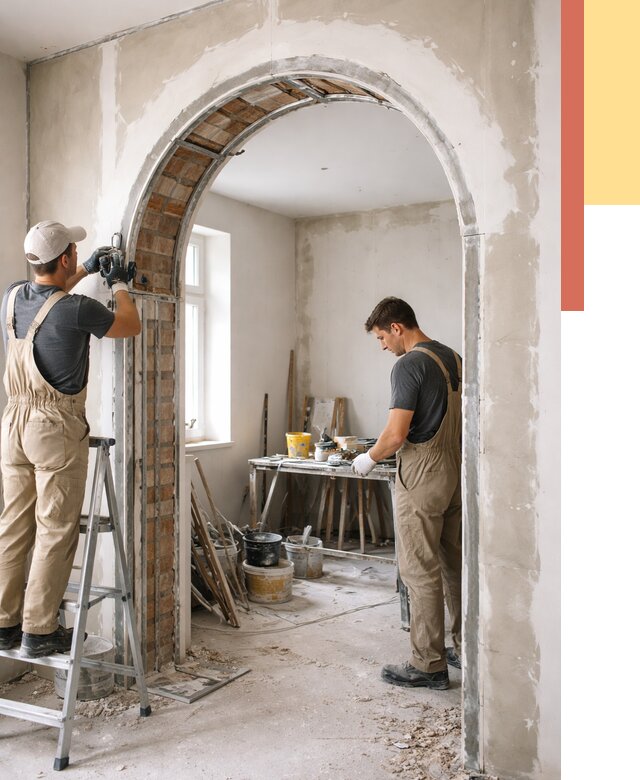 Устройство арочного проема в Красном Сулине от 9696 руб. под ключ — быстро и недорого | ОТДЕЛОЧНИК-Крл