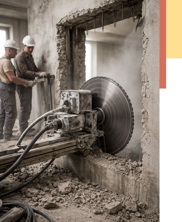 Алмазная резка проемов в Красном Сулине от 4593 руб. быстро и недорого | ОТДЕЛОЧНИК-Крл