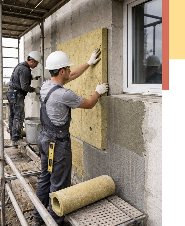 Утепление стен в Красном Сулине от 4389 руб. под ключ — быстро и недорого | ОТДЕЛОЧНИК-Крл