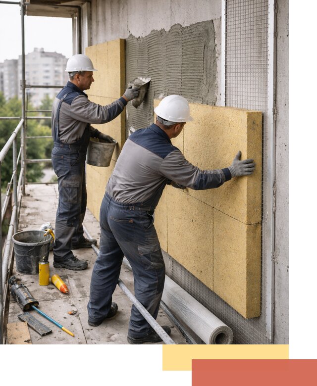 Утепление стен зданий и домов в Красном Сулине качественно и надежно