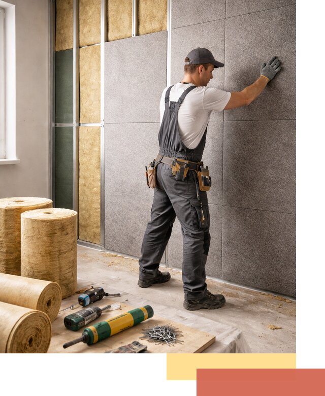 Профессиональная шумоизоляция стен в Красном Сулине для квартиры и офиса