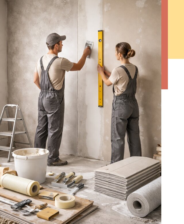 Отделка стен в Красном Сулине от 1531 руб/м² — недорого, быстро, под ключ | ОТДЕЛОЧНИК-Крл