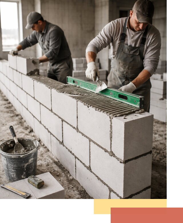 Кладка перегородок из газобетона в Красном Сулине быстро и качественно