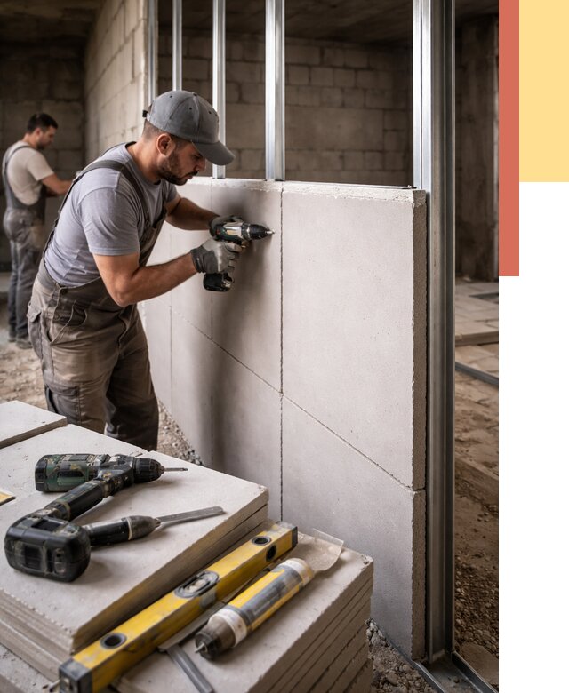 Кладка влагостойких перегородок ПГП в Красном Сулине от 1225 руб. под ключ | ОТДЕЛОЧНИК-Крл