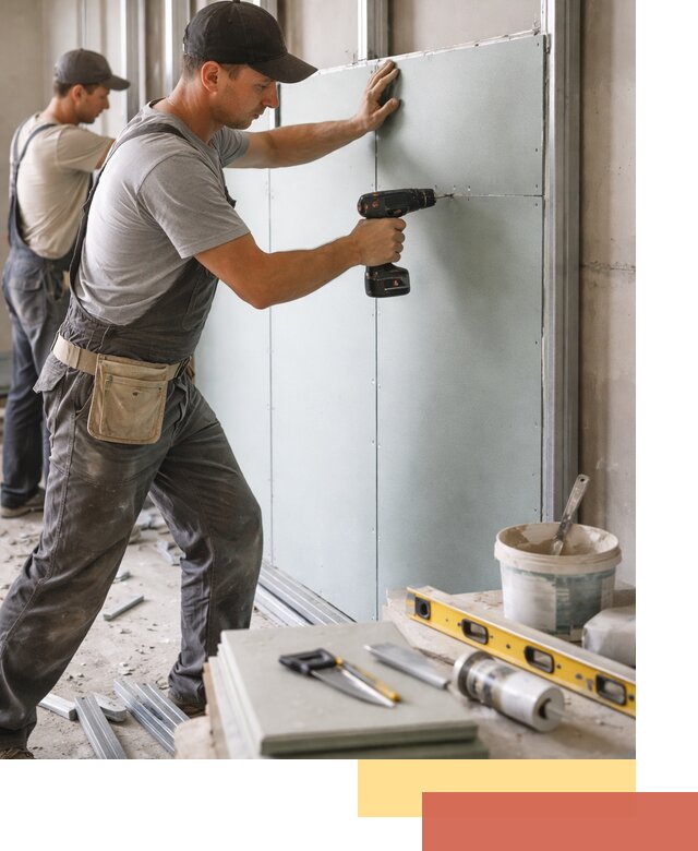 Кладка влагостойких перегородок ПГП в Красном Сулине