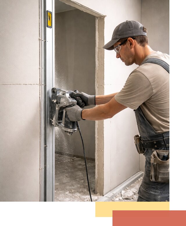 Устройство дверного проема в перегородке в Красном Сулине