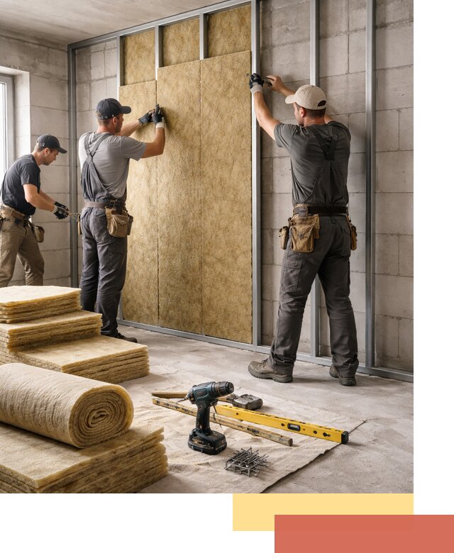 Шумоизоляция перегородок из блоков в Красном Сулине — монтаж и защита шумоизоляцией