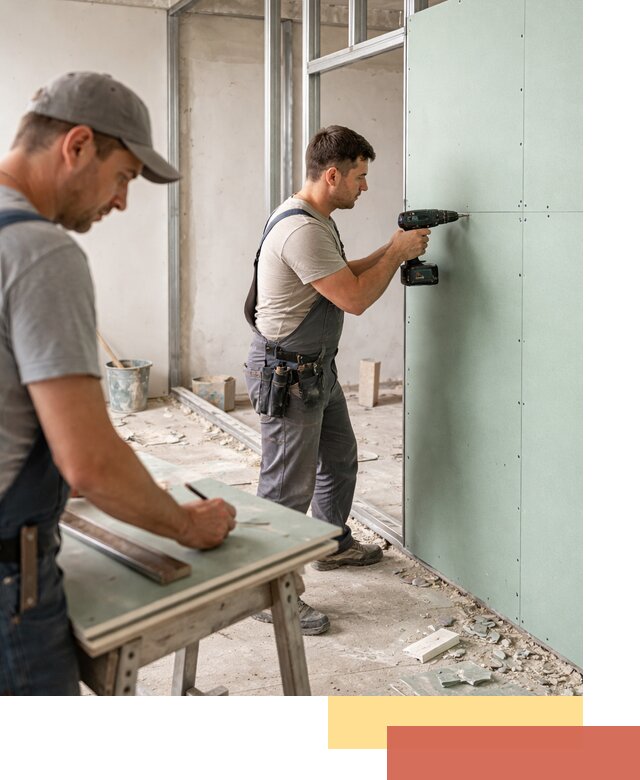 Перегородки из влагостойкого гипсокартона под ключ в Красном Сулине