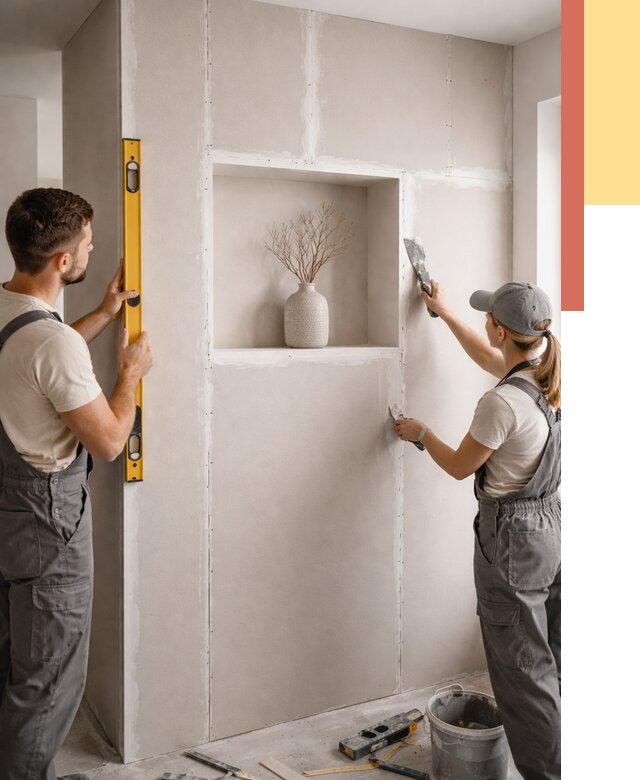 Перегородка из гипсокартона с нишей в Красном Сулине от 3317 руб. под ключ | ОТДЕЛОЧНИК-Крл