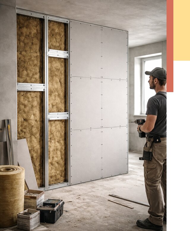 Усиленная перегородка под навеску в Красном Сулине от 13064 руб. — монтаж под ключ | ОТДЕЛОЧНИК-Крл