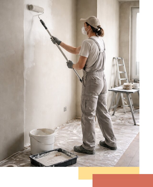 Покраска перегородок из гипсокартона в Красном Сулине качественно и недорого