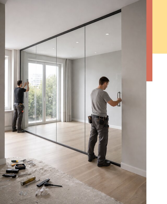 Изготовление стеклянных перегородок в Красном Сулине от 12604 руб. под ключ | ОТДЕЛОЧНИК-Крл