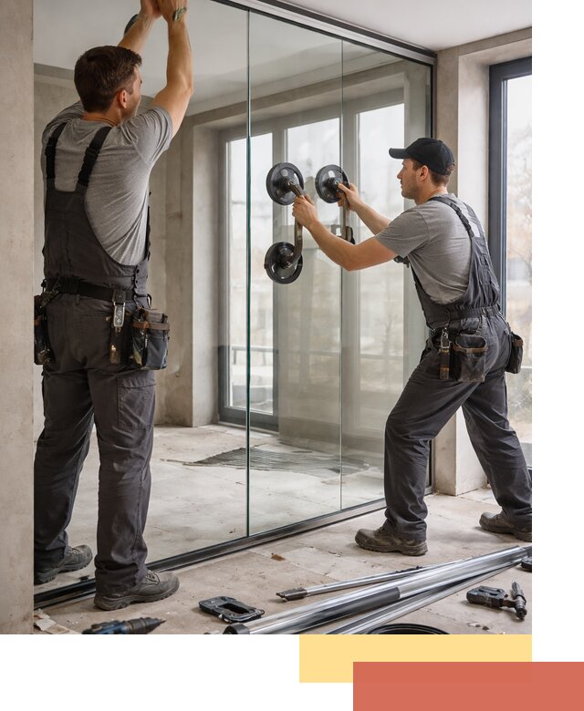 Цельностеклянные перегородки под ключ в Красном Сулине