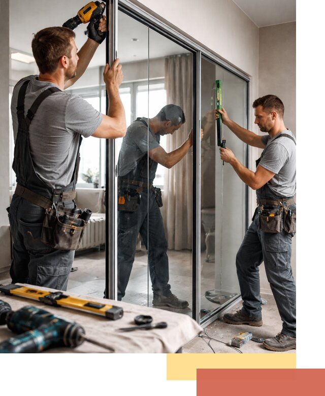 Каркасные стеклянные перегородки под ключ в Красном Сулине